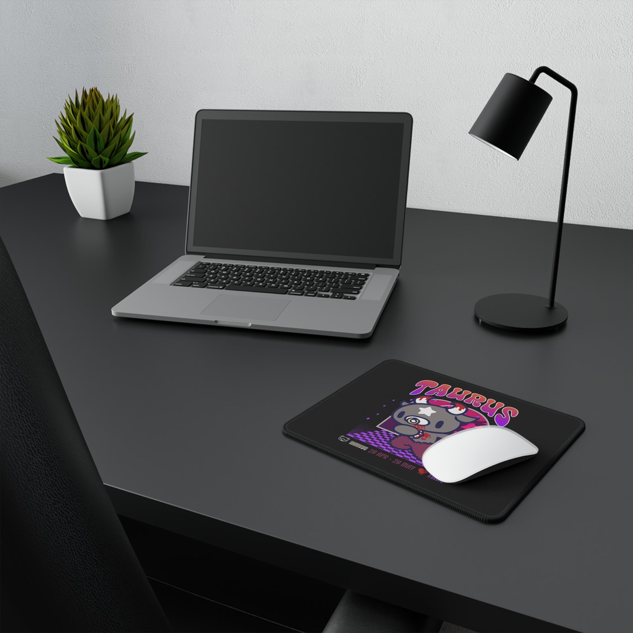 Gloomy Taurus Zodiac Non-Slip Gaming Mouse Pad